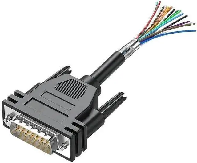 Alt view image 5 of 7 - DB9 DB15 DB25 Connector Cable Industrial Male Female Connector Shielded Signal Wire 9/15/25 Pin Com RS232 Serial Port Line(DB37 Male,1M)