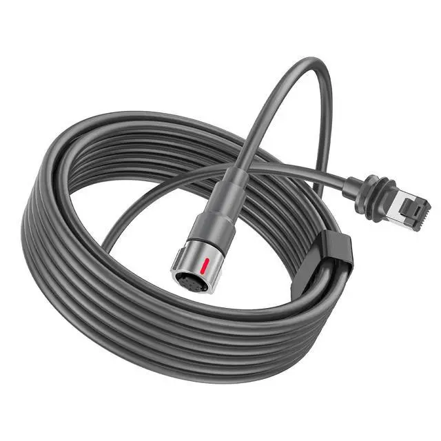 Alt view image 6 of 7 - Luocute Rectangular Satellite Cable, Replacement Water Proof 23AWG 10m 32.8ft Rubber Copper IP68, with Male to Male Connector, for Gen 3 Performance Dish Antennae