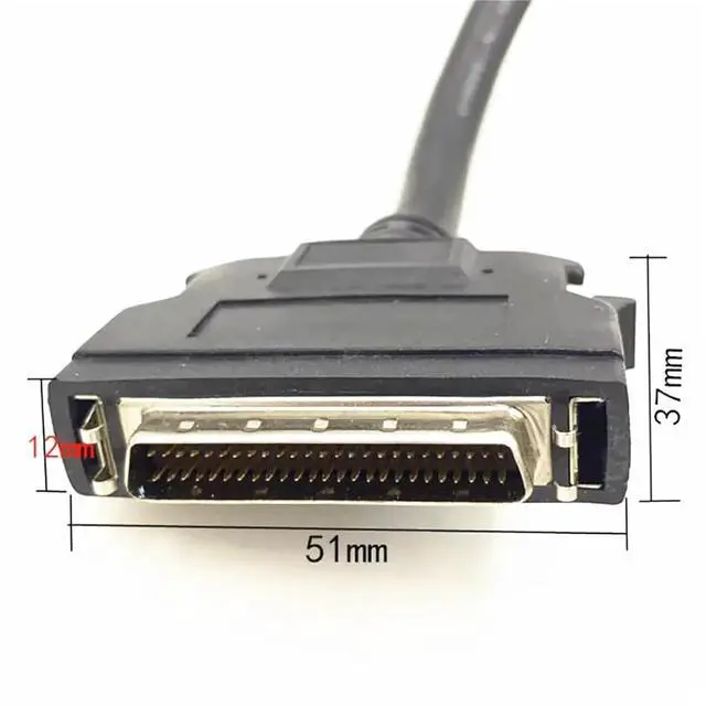 Alt view image 6 of 7 - SCSI Cable HPDB50 to CN50 Connecctor Cable SCSI HPDB50-pin to CN50-pin Power Cable 2Meter Scanner Cable