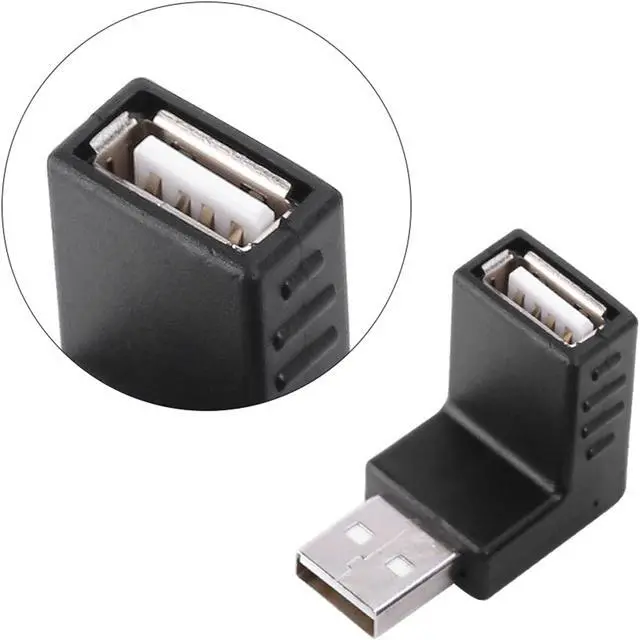 Alt view image 5 of 7 - 40 Pcs USB Adapter Kit, Plug and Play Angled USB Male Adapter Type B Male Female Converters Connectors for USB 2.0 Adapters