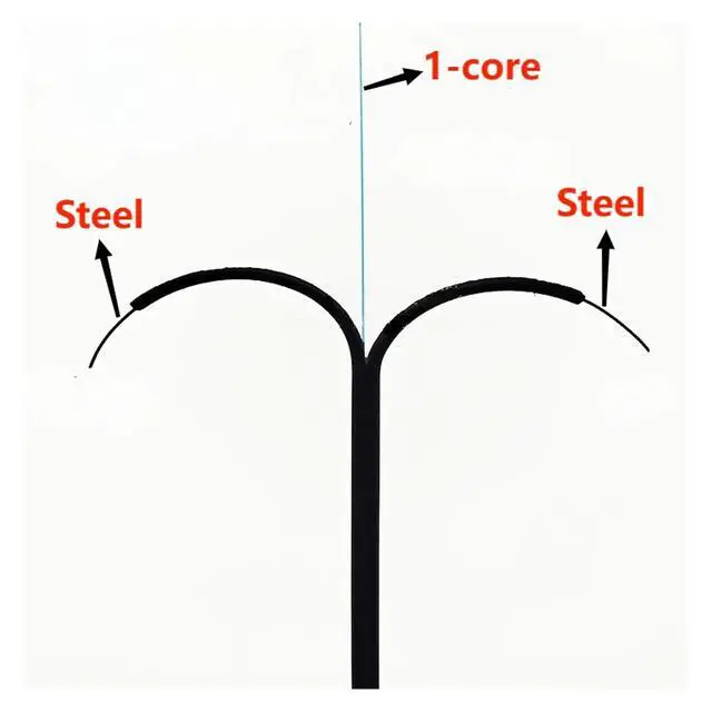 Alt view image 3 of 6 - Single Mode Indoor Drop Fiber Optic Cable - 1 Core with 2 Steel Wires for Reliable Communication(White,Lc UPC 350m)