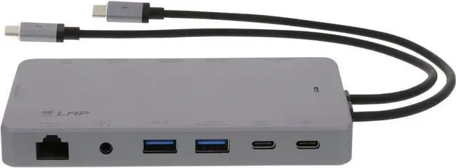 Main image of LMP Display Dock 2 with USB 3.2 Gen 1 (3.1 Gen 1) Type-C Wire Grey