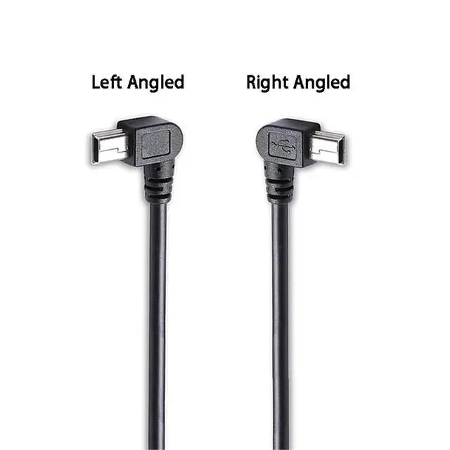 Alt view image 5 of 5 - 9 Pin D-Sub DB9 Female to mini USB Left and Right Angled L Shape RS232 Serial Downloading Data Cable(3m,Mini Left Angled)