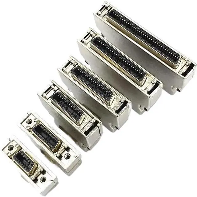 Alt view image 5 of 6 - 1PCS Connector scsi Welding Wire Female Iron Shell 14P/20P/26P/36P/50P/68P/100P(50P)