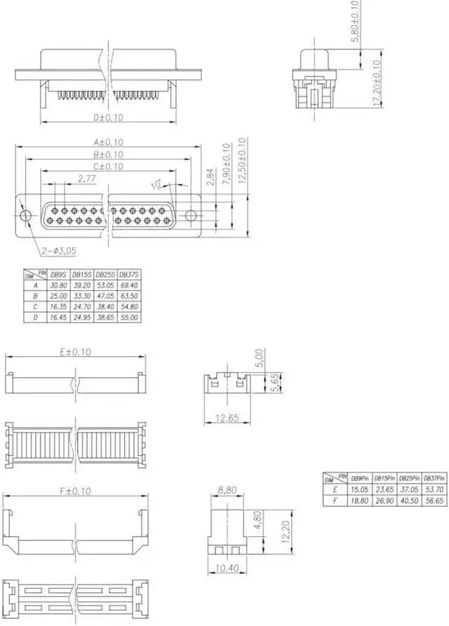 Alt view image 6 of 6 - 1pcs D-SUB DB9 DB15 DB25 DB37 DIDC 9 15 25 37Pin Male Female Cable D-SUD Serial Port Adapter RS232 Extension Cable(DB37,Male to Female_80CM)