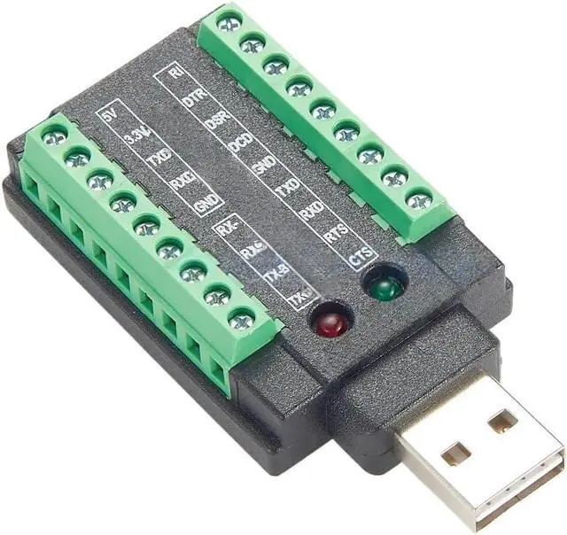 Alt view image 4 of 7 - Industrial 4 in 1 USB to RS232 RS485 RS422 Serial Converter withChip USB 2.0 A to Terminal Block Adapter