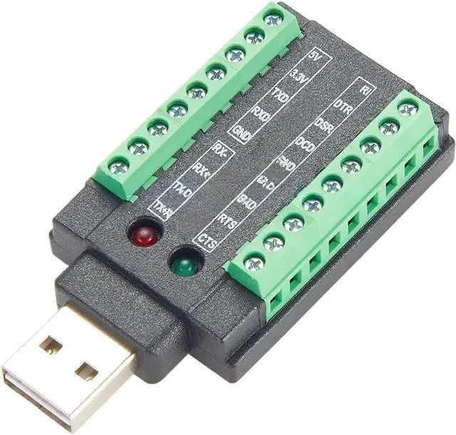 Alt view image 7 of 7 - Industrial 4 in 1 USB to RS232 RS485 RS422 Serial Converter withChip USB 2.0 A to Terminal Block Adapter