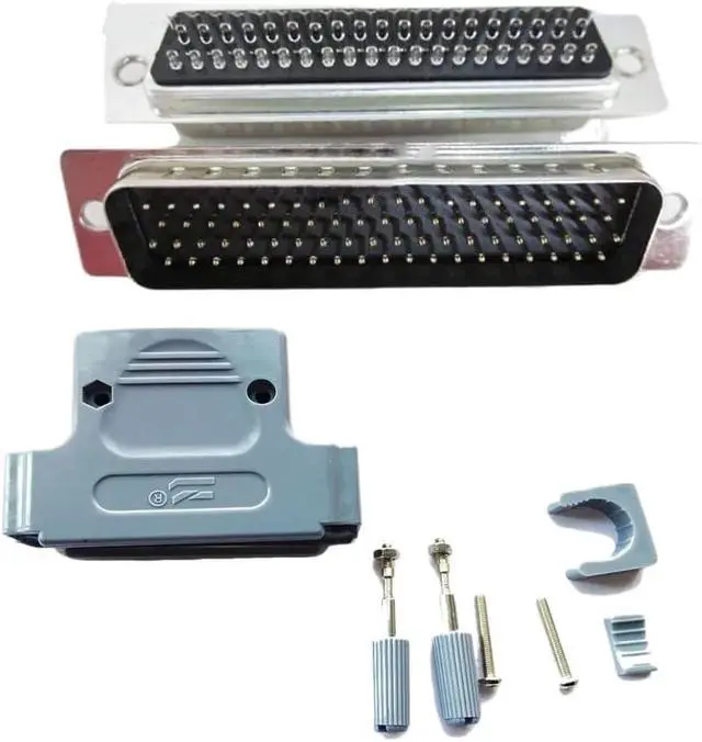 Alt view image 2 of 2 - 10pcs 78 pin DB78 4 Rows Welding Cable with Plastic Cover Connector Socket Adapter(DB78 Female)