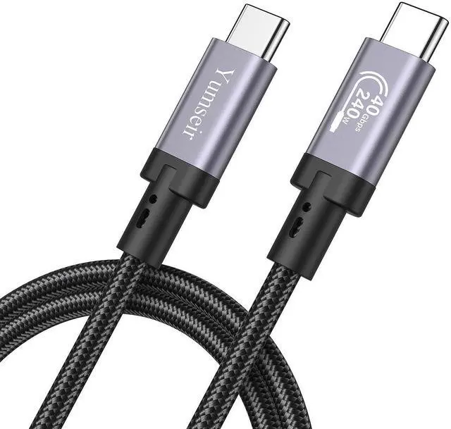 Main image of USB 4 for Thunderbolt 4 Cable 10FT, 40Gbps Bandwidth USB C Cable, 240W Charging, 8K/6K@60Hz, Compatible with Thunderbolt 4/3, USB C Monitors, Hubs, Docks, MacBook, iPhone 17/16