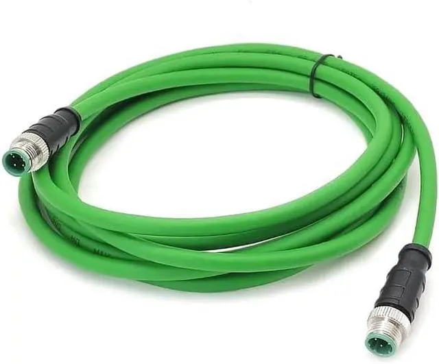 Alt view image 3 of 6 - M12 4 Pin D Code Male to Ethernet Cable Aviation Plug Communication Industrial Connection Line for Encoder Automation PLC Network CAT5e Flexible Shield Waterproof 32.8ft/10Meter(3.28ft)