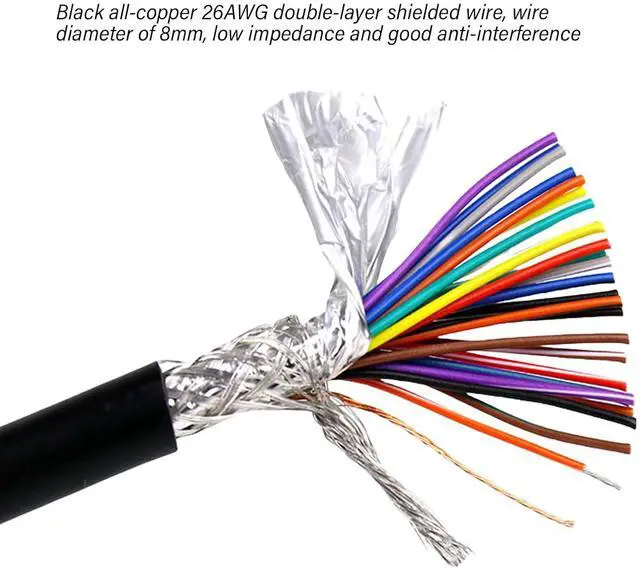Alt view image 5 of 7 - RS232 DB25 Male Female Connection Cable 26AWG Wire Various Length Option, Black Instrumentation Data Cable