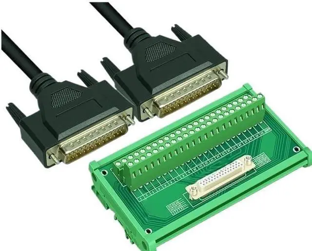 Alt view image 2 of 6 - HDB44 D-Sub Rail Mount Interface Module, DB44 Female Breakout Board, DB44 Female to Terminal Block DB44 Splitter(HL-FX-DB44M)