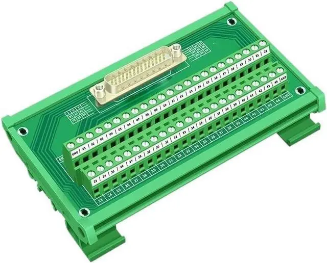 Main image of HDB44 D-Sub Rail Mount Interface Module, DB44 Female Breakout Board, DB44 Female to Terminal Block DB44 Splitter(HL-FX-DB44M)