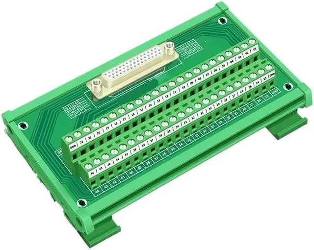 Alt view image 3 of 6 - HDB44 D-Sub Rail Mount Interface Module, DB44 Female Breakout Board, DB44 Female to Terminal Block DB44 Splitter(HL-FX-DB44M)