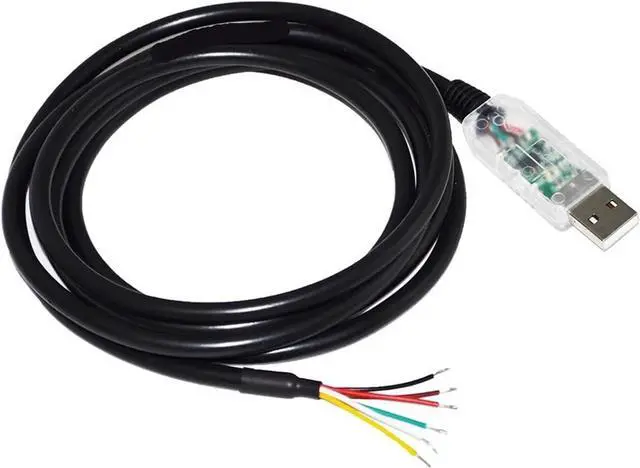 Alt view image 3 of 5 - Industrial F&T>D*I FT232RL CHIP USB to RS485 Converter 6 CORE 6PIN WE Communication Cable GND Data A+ B- 120R USB-RS485-WE-5000-BT(5M,Transparent USB Case)
