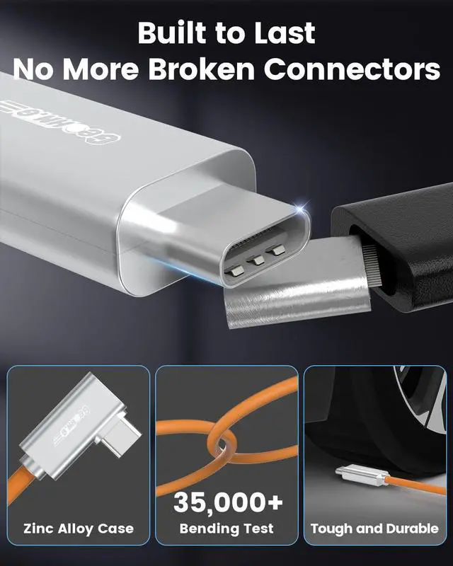 Alt view image 7 of 7 - Fiber Optic USB C Tethering Cable 15FT, 10Gbps Right Angle High-Speed Bidirectional Data Sync & PD 60W Tether Cord with German SiliconLine Chip, Zero Data Loss for Sony Canon Nikon Camera Computer VR