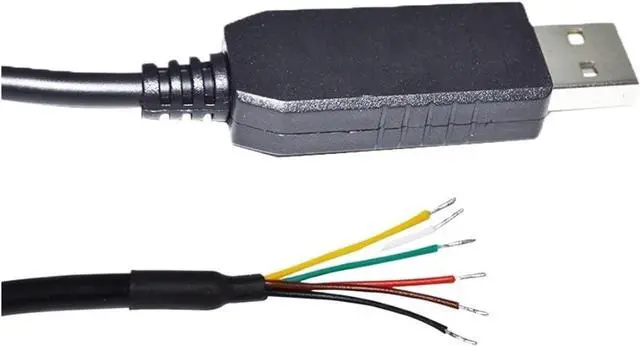 Main image of F&T>D*I FT232RL USB to RS485 6 CORE 6P WE Converter Serial Communication Cable Compatible USB-RS485-WE-1800-BT GND Data A+ B- 120R(1.8M,Black USB Case)