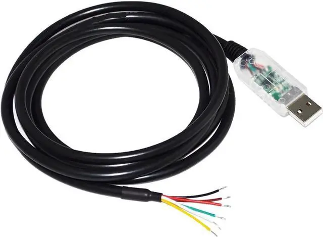 Alt view image 4 of 4 - F&T>D*I FT232RL USB to RS485 6 CORE 6P WE Converter Serial Communication Cable Compatible USB-RS485-WE-1800-BT GND Data A+ B- 120R(1.8M,Black USB Case)