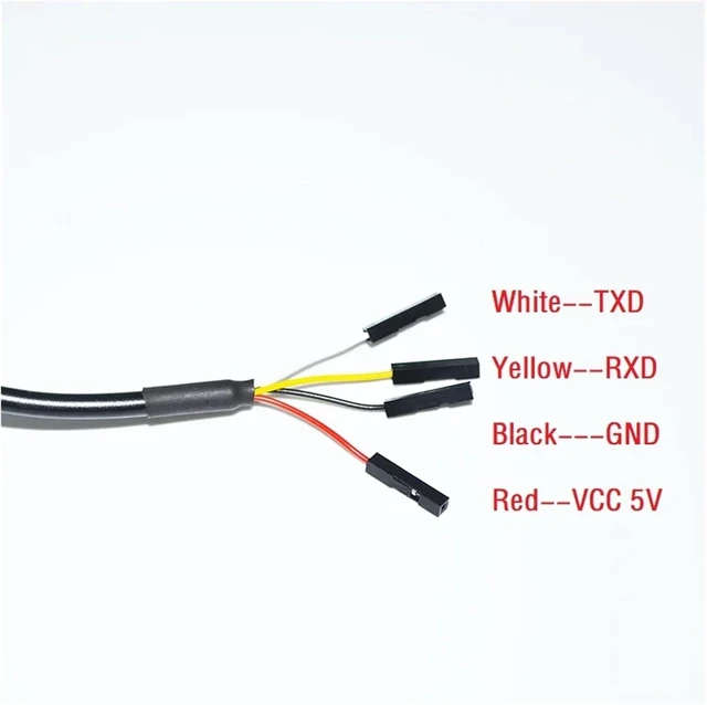Alt view image 3 of 4 - F/;TD/;1 FT232RL USB to RS232 Converter 4PIN 4 Way d/po-nt DEBUG Download Cable Fit Compatible with PINOUT VCC GND TXD RXD(3m)