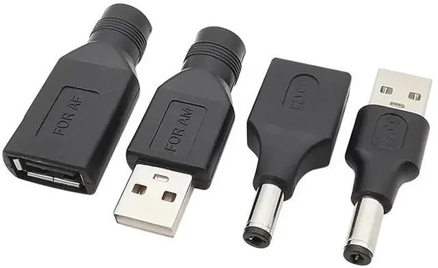 Main image of DC Power Connector 20pcs Male/Female to DC Power Connector USB to 5V Charging Plug Converter Adapter(USB F to DC M)