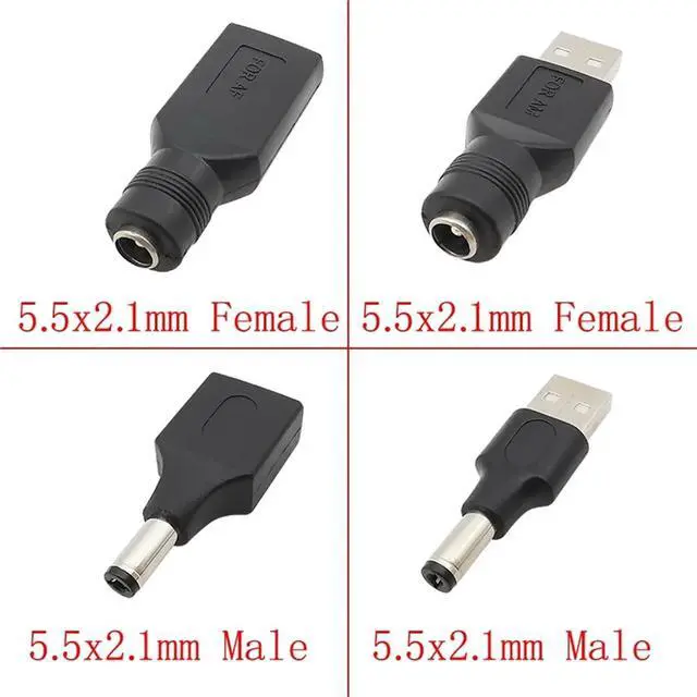 Alt view image 3 of 6 - DC Power Connector 20pcs Male/Female to DC Power Connector USB to 5V Charging Plug Converter Adapter(USB F to DC M)