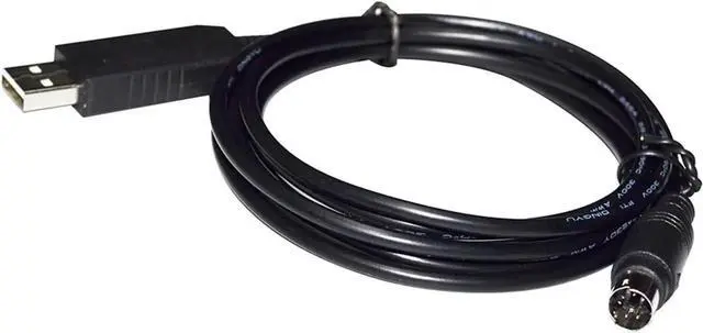 Alt view image 3 of 7 - Industrial F&T>D*I FT232RL USB to DIN 4 PIN MD4 Adapter RS232 Serial Communication Cable for Takahashi TEMMA Connection to PC(3m,DB9-MINI DIN)