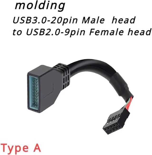 Alt view image 2 of 4 - USB2.0 9Pin to USB3.0 19pin Front Panel Connector Converter Header Female Adapter(10pcs,Type A)