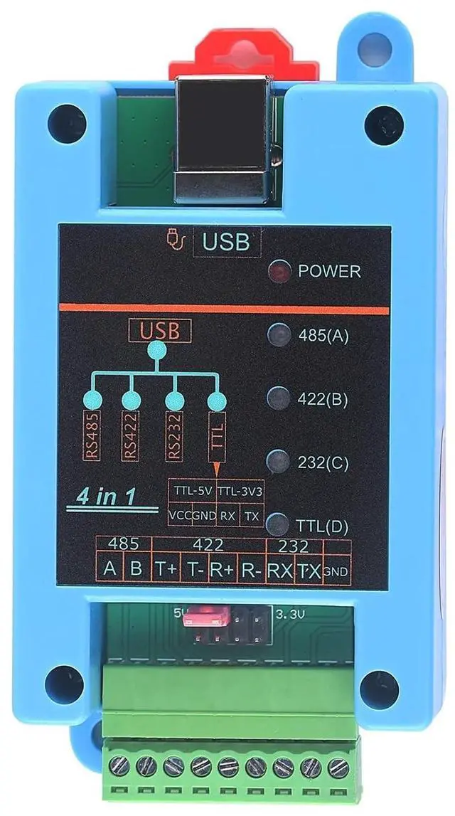 Main image of USB to RS232 232 RS485 485 RS422 422 TTL(3V3/5V) Serial Adapter Converter 4 in 1