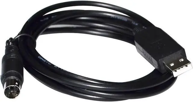 Alt view image 7 of 7 - Industrial F&T>D*I FT232RL USB to DIN 4 PIN MD4 Adapter RS232 Serial Communication Cable for Takahashi TEMMA Connection to PC(3m,DB9-MINI DIN)