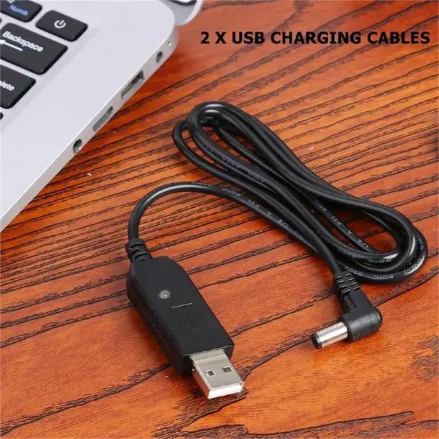 Alt view image 3 of 6 - 1pc USB Charging Cables 5V to 9V for UV-5R UV-82 UV-8D BF-9700 UV-6R Radio Desktop Battery Charger Accessories