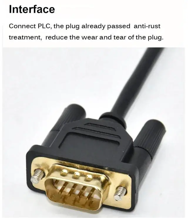 Alt view image 2 of 3 - 1pc USB-XW2Z-200S-VH Programming Cable for CQM1H CPM2C COM1/CM2A/CS Series USB to RS232 Data Download Line(Chip Isolation)