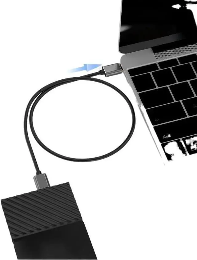 Alt view image 3 of 5 - Type C to B Cable USB-C to B Hard Disk exten Cable for Hard Drive Disk HDD SSD Case(2m,Silver)