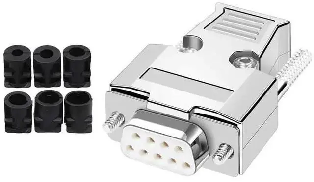 Main image of DB9 RS232 Male Female Connector Industrial-Grade D-SUB RS485 Serial Port Plug DB Welding Wire Connectors Metal Shell(Punching Needle-F)
