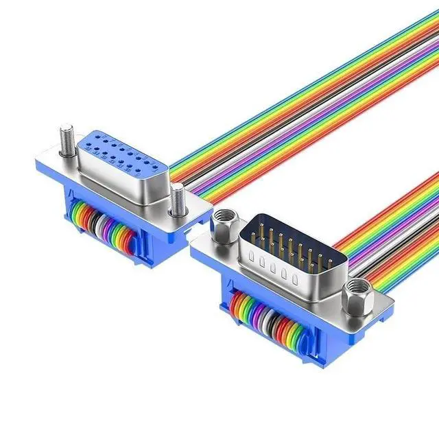 Alt view image 2 of 2 - 1Pcs D-SUB DB9 DB15 DB25 DB37 DIDC Male Female D-SUD Serial Port RS232 COM Cable (Screws Need to be Purchased Separately)(DB37 M to F,70cm)