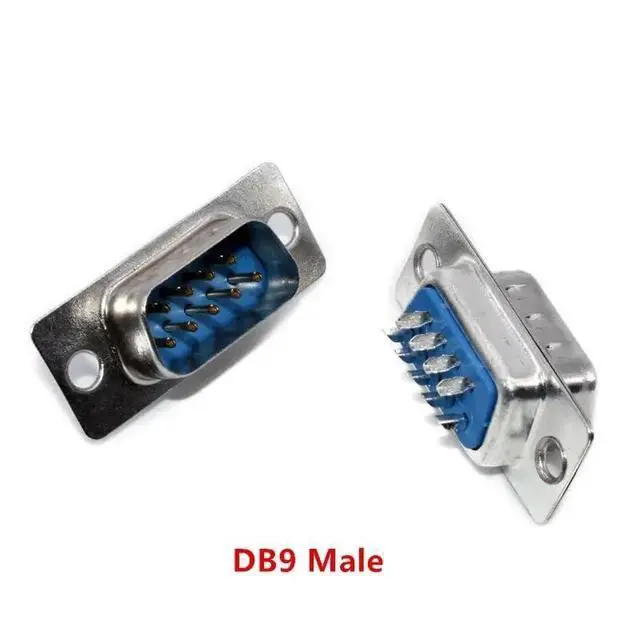 Alt view image 3 of 5 - 5Pcs DB9 DB15 DB25 DB37 Pin Female/Male Blue Welded Type Connector RS232 Serial Port Socket DB D-SUB Adapter(DB9 Housing)