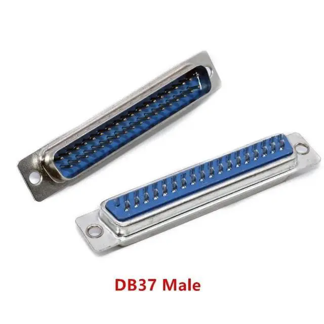 Alt view image 4 of 5 - 5Pcs DB9 DB15 DB25 DB37 Pin Female/Male Blue Welded Type Connector RS232 Serial Port Socket DB D-SUB Adapter(DB9 Housing)