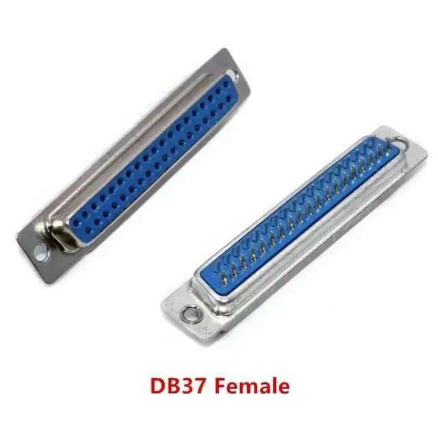 Alt view image 5 of 5 - 5Pcs DB9 DB15 DB25 DB37 Pin Female/Male Blue Welded Type Connector RS232 Serial Port Socket DB D-SUB Adapter(DB9 Housing)