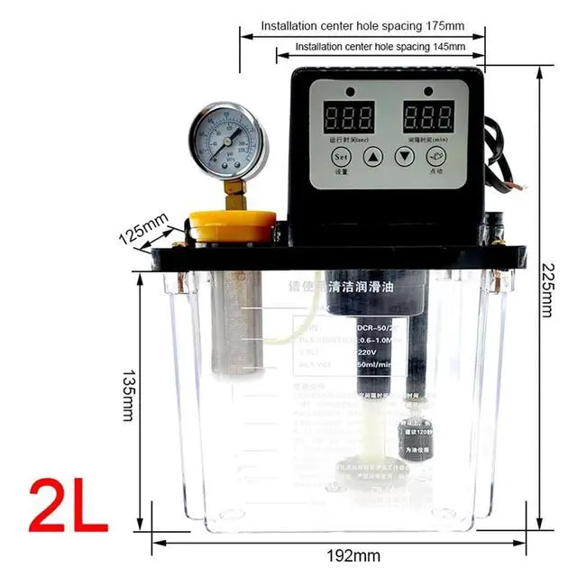Alt view image 6 of 6 - 1pcs 2L Automatic Lubricant Pump Automatic Lubricating Oil Pump Electromagnetic Lubrication Pump Lubricator