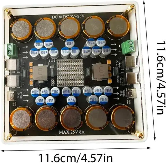 Alt view image 5 of 7 - H03 Electrical Processor Board, High Capacity 5V 25V Power Supply Decoding Module for Amplifiers Sound Cards