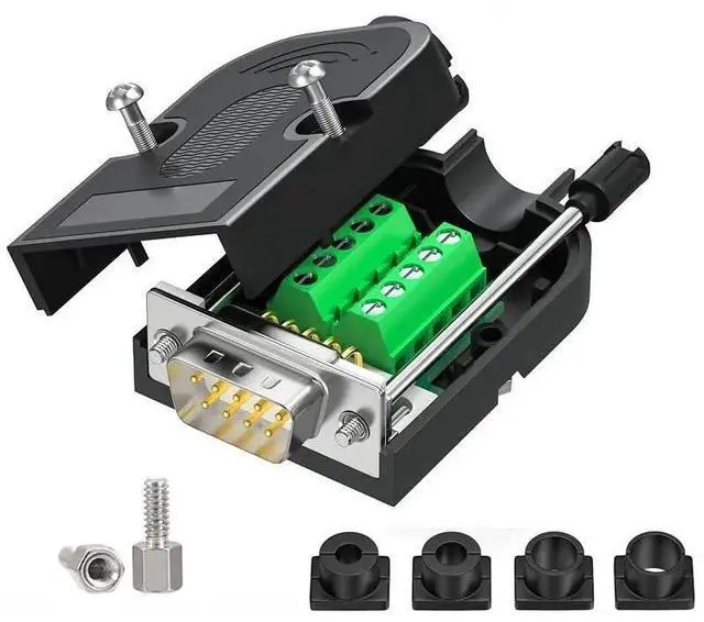 Main image of 1pc DB9 DB15 DB25 DB26 DB37 Breakout Connector Solderless D-SUB RS232 Connector 3+9 VGA Male Female Plug(DB9 Male-Solid Core)