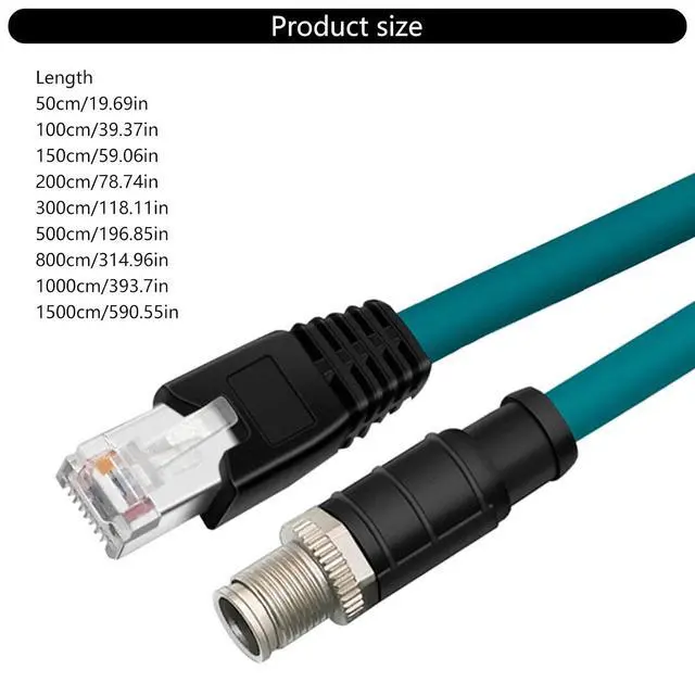Alt view image 5 of 7 - QMQJIA 12 X Coded to RJ45 Cord 12 X Coded 8Pin to RJ45 Cable for Industrial Applications Data Transmission Cable Accessory