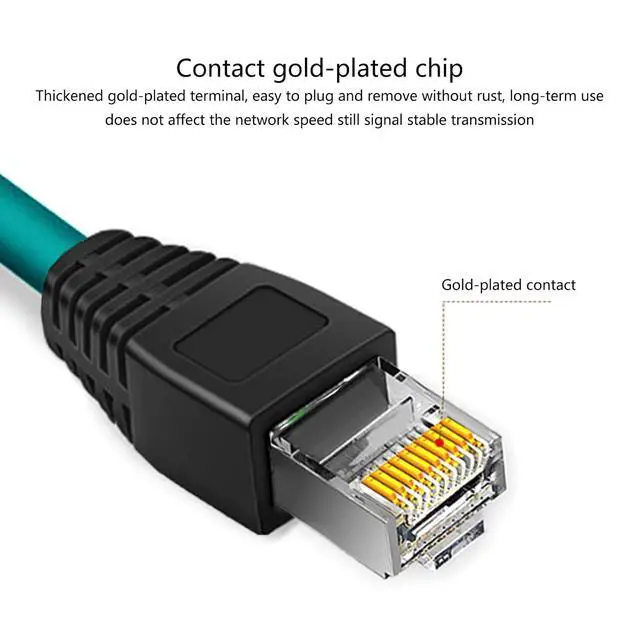 Alt view image 7 of 7 - QMQJIA 12 X Coded to RJ45 Cord 12 X Coded 8Pin to RJ45 Cable for Industrial Applications Data Transmission Cable Accessory