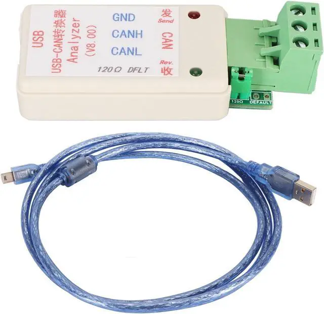 Main image of USB to CAN Analyzer Adapter Efficiency 232 to CAN Converter with USB Cable for CAN Bus Monitoring Data Analysis