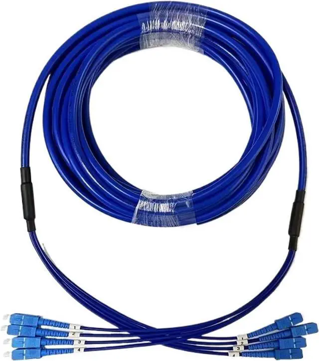 Alt view image 3 of 5 - 100m 120m 150m 200m 8.0mm 4 Cores Fiber Patchcord Armored 4C LC SC FC ST SM Jumper Optical Fiber Extender Outdoor(100m,FC/A-FC/A)