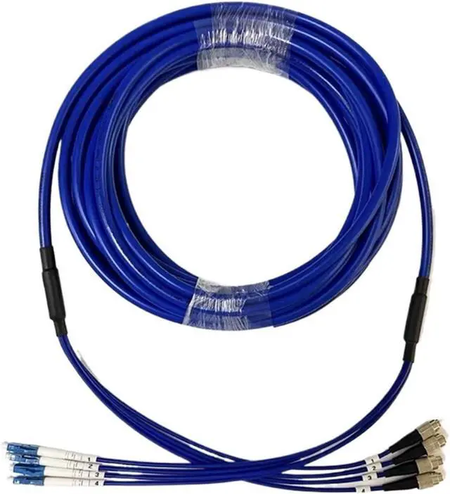 Alt view image 4 of 5 - 100m 120m 150m 200m 8.0mm 4 Cores Fiber Patchcord Armored 4C LC SC FC ST SM Jumper Optical Fiber Extender Outdoor(100m,FC/A-FC/A)