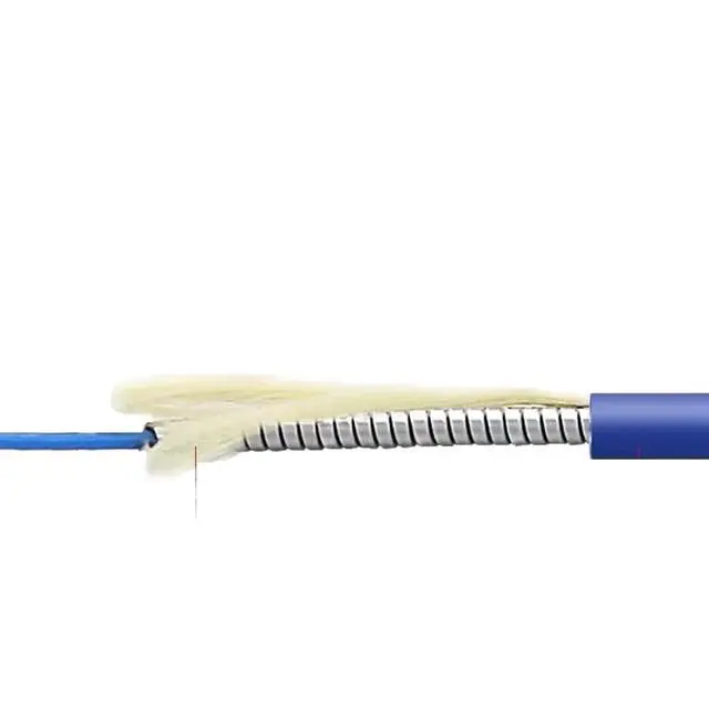 Alt view image 3 of 5 - 1-300M FC/A-FC/A 1 core Armored patchcord FC/A-FC Single Fiber SM Blue Indoor Outdoor Fiber Optic Jumper 1C(15m 3pcs,FC/A-FC/A)