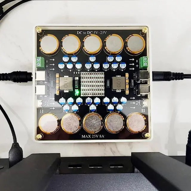 Alt view image 4 of 7 - H03 Electrical Processor Board, High Capacity 5V 25V Power Supply Decoding Module for Amplifiers Sound Cards