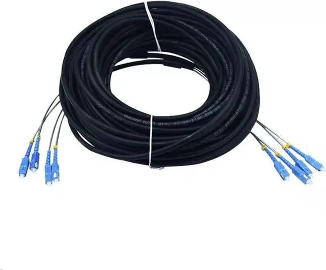 Main image of 120m 2/4 Cores Outdoor Patch Cord 7.0mm 2C 4C CPRI LC SC FC SM DVI Waterproof FTTH Jumper Optical Fiber Armored Cable 2 Core(ST-ST,4 cores SM with)