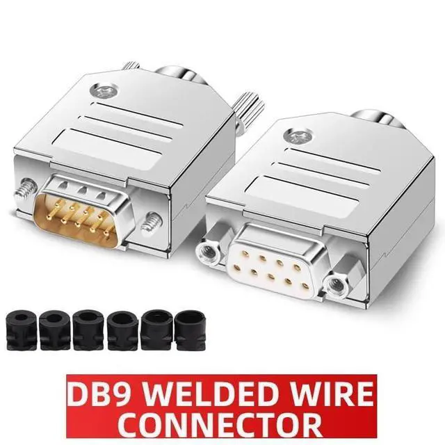 Alt view image 2 of 7 - DB9 RS232/485 Plug with Metal Shell Male Female 9P Serial COM Port Connector D-SUB DB 9 Pin Soldering Connector(MNS)