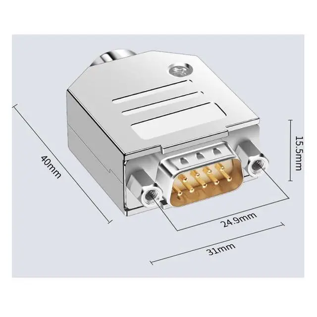 Alt view image 6 of 7 - DB9 RS232/485 Plug with Metal Shell Male Female 9P Serial COM Port Connector D-SUB DB 9 Pin Soldering Connector(MNS)